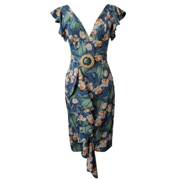 PatBO Floral Belted Midi Dress - Picture 5 of 16